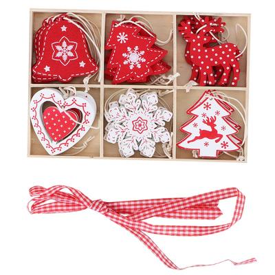 24 Stück Schöne Zuhause Weihnachten Hängeornament Dekoration Weihnachtsbaum Dekoration Requisiten Geschenk
