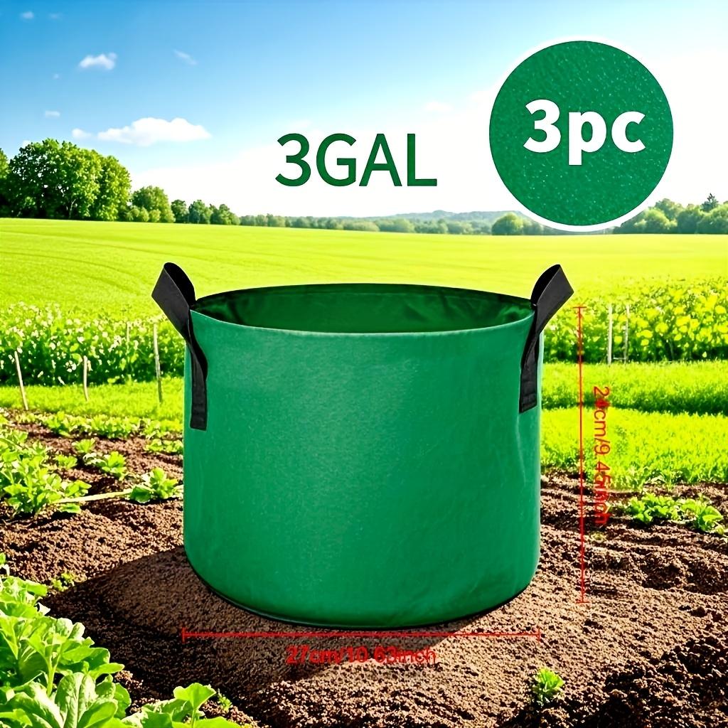 

3pcs Large Capacity Heavy-Duty Planting Bags with Handles, Portable And Lightweight, Designed for Gardening Style, Made of Heavy Non-Woven Fabric Small 3pc зелёный