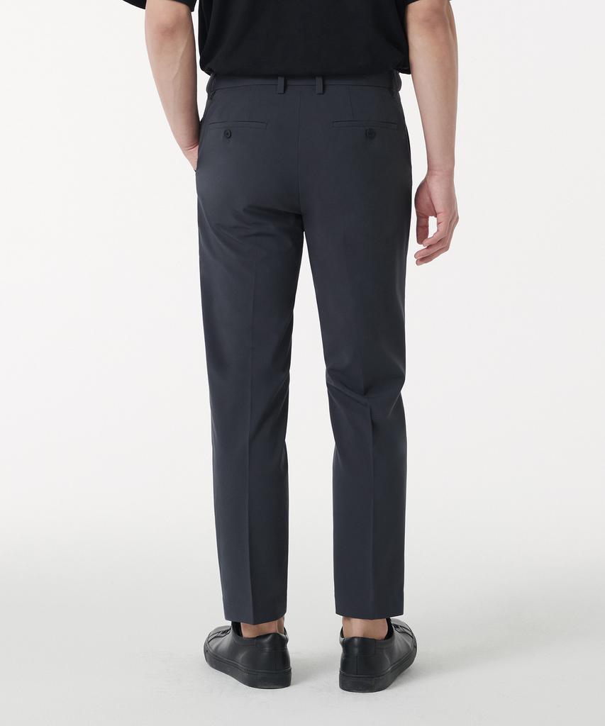 MUSINSA STANDARD [Cooltandard] Tapered Hidden Banding Crop Slacks [Iron Gray]