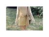 Elegant Yellow Strappy Dress & Cardigan Set - Women’s Slimming, Padded Waist-Cinched French Style