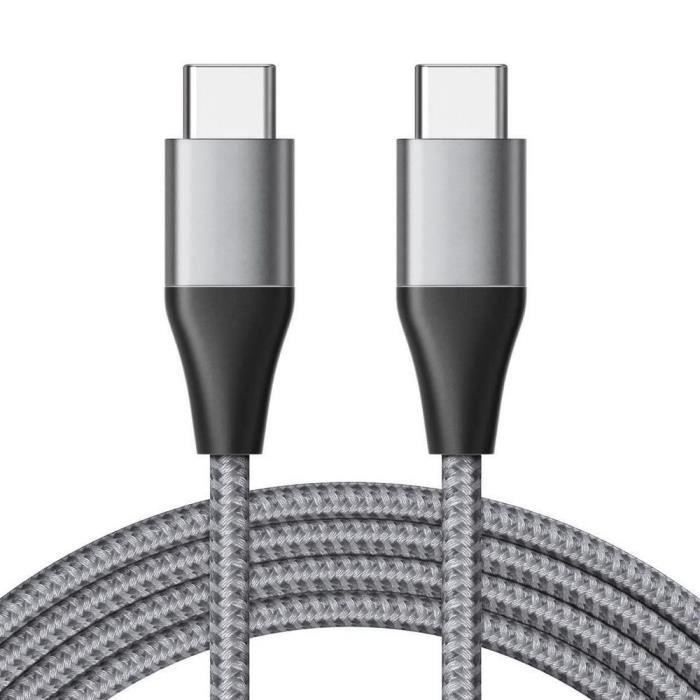 Câble USB-C - BOOLING - Charge Rapide 3A - Nylon Renforcé - 1M - Compatible Xiaomi Redmi 14C/13C/Note 13/Pro Plus 5G/Note 14