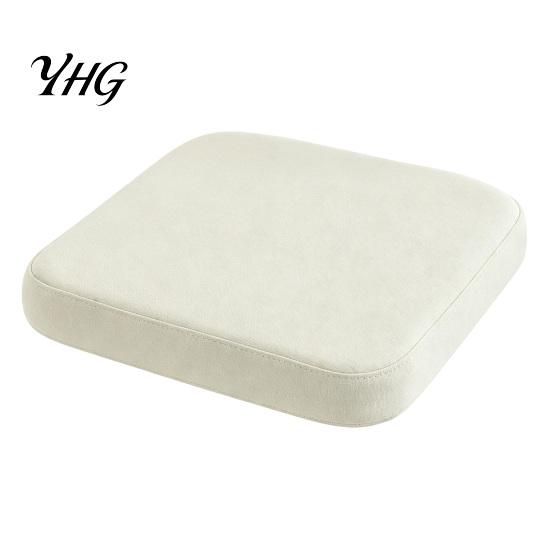Cozy Fleece Seat Cushion for Winter Memory Foam Chair Cushion, Thickened Dining Pad with Straps, Replacement Wooden Chairs Non-Slip Backing, Washable