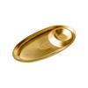 Oval 304 Stainless Steel Divided Snack and Sushi Plate for Hotel or Restaurant Use