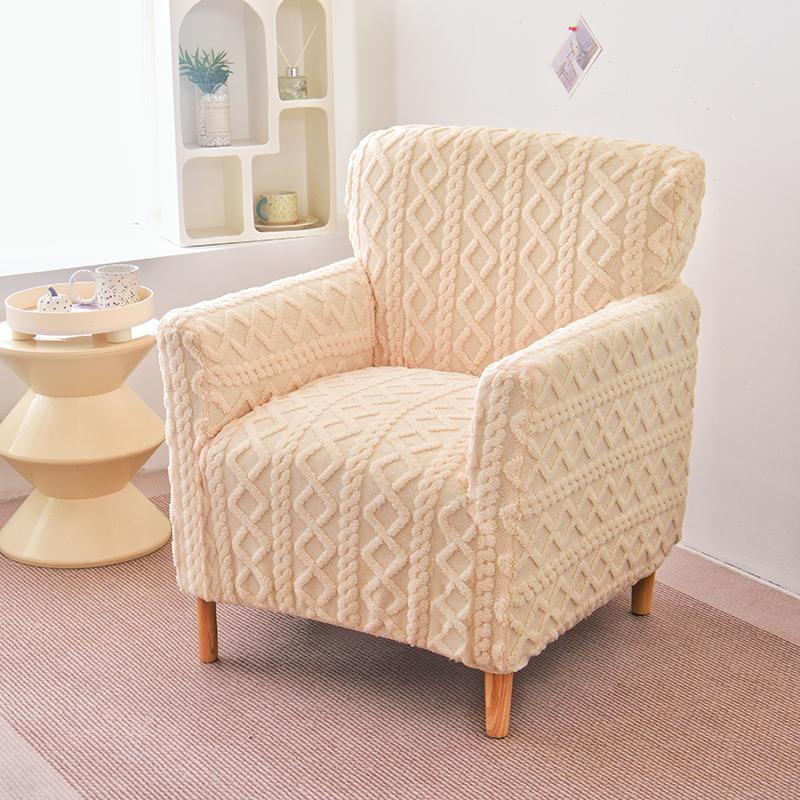 

Jacquard Thick Tub Chair Cover for Living Room Stretch Soft Club Armchair Slipcover 1 Seater Single Sofa Cover Bar Counter Hotel 1PC