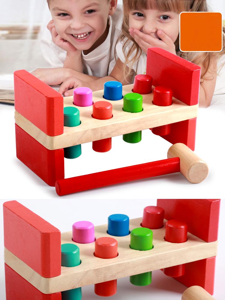 Placă Puzzle Colorată din Lemn pentru Copii Mici 3-5 Ani Preșcolari Băieți și Fete Puzzle-uri Banc de Bătut pentru Bebeluș
