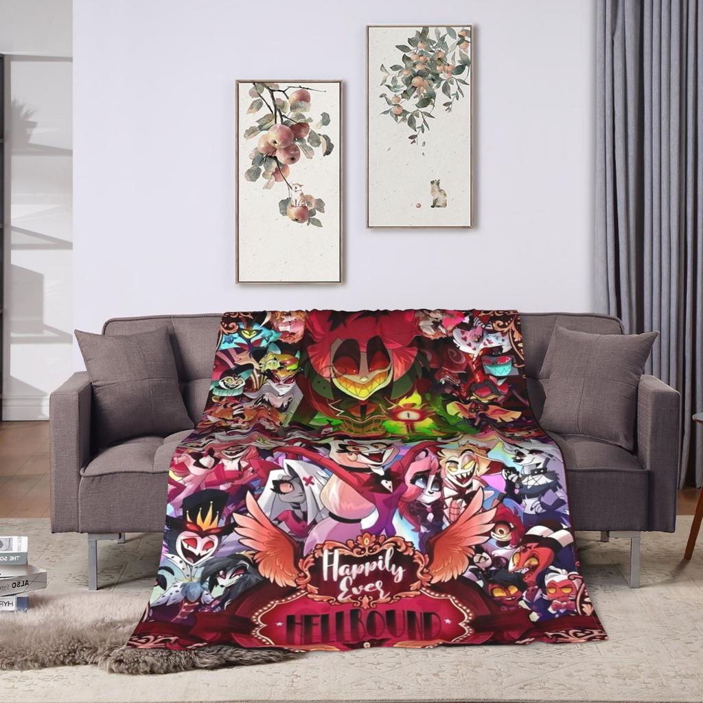 Hazbins Hotels Lucifer Anime Blanket Coral Fleece Plush Autumn/Winter   Super Warm Throw Blankets for Home Couch Bedspread