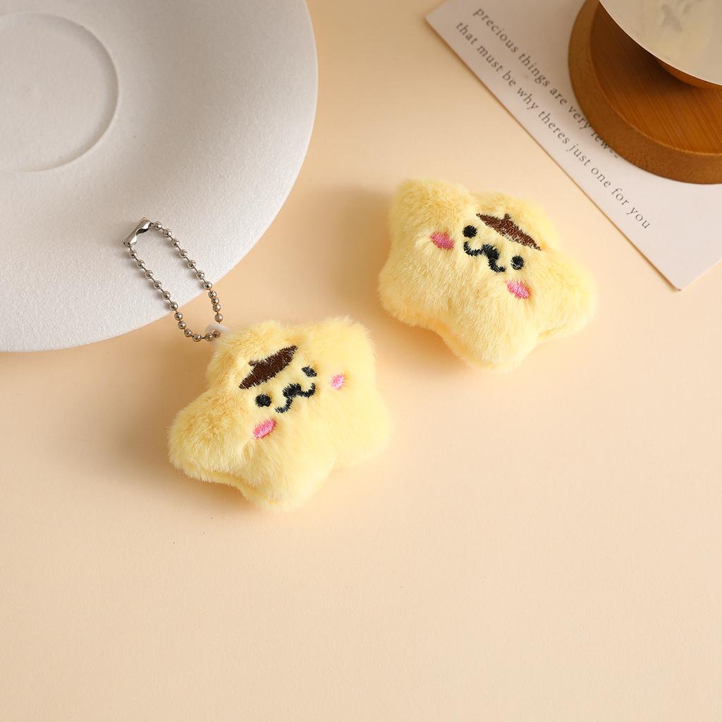 New cute cartoon plush brooch women's five-pointed star pendant star clothing hair accessories shoes and hats accessories