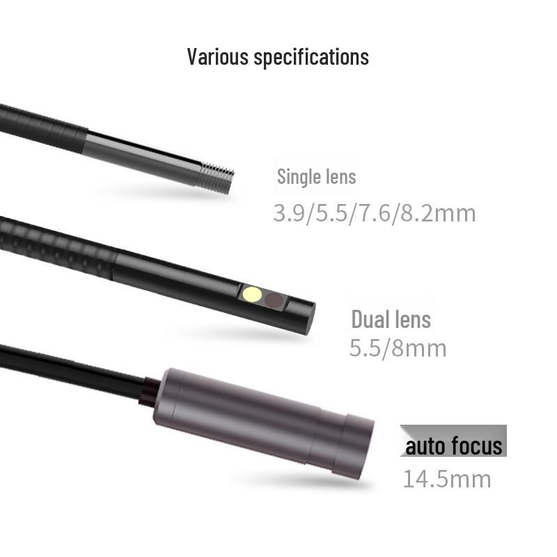 Adjustable Industrial Endoscope with 7.6mm Lens - 5m High-Definition Pipeline Inspection Tool