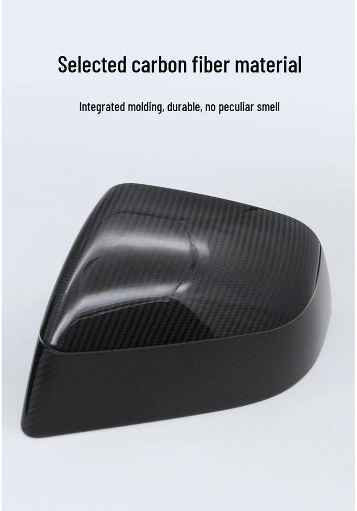 Tesla Model Y Real Carbon Fiber Rearview Mirror Protective Cover