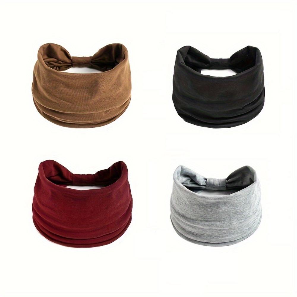 Women Solid Color Headband Yoga Knitting Elastic Hair Bands Turban Makeup Hair Hoop Vintage Headwrap Fashion Hair Accessories