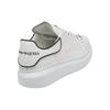 Cow Leather Low Top Stylish Skateboarding Shoes Women's White 621056WHXMT9074