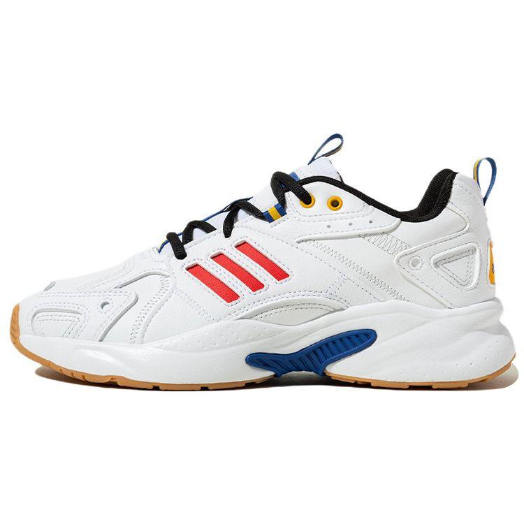 Adidas Neo JZ Runner Leather Suede Casual Slip-Resistant Durable Lightweight Low-Top Lifestyle Shoes Unisex Sneakers White Red IG9432