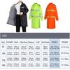 Rain Jacket High Visibility Workwears Safety Concealed Hood Fluorescent Flashing Hooded Long Length Waterproof Work Coat