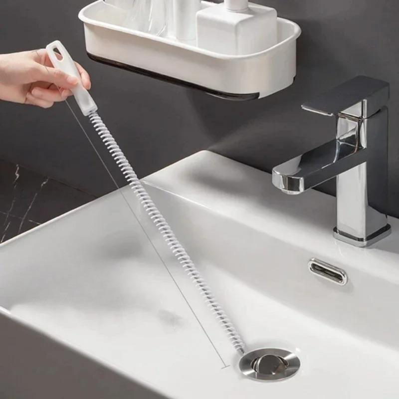 10Pcs 45cm Pipe Unclogging Brush Bathroom Hair Sewer Sink Cleaning Brush Clogged Hole Removal Tools and Supplies