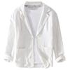 Men's Striped Short-Sleeve Casual Linen Suit for Spring & Autumn - Youthful, Handsome, and Popular (Model Y803)