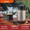 Supor 316L Stainless Steel Insulated Kettle, Large Capacity Teapot & Thermos Flask for Home Use