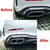 A51K-AMG Car Tail Throat Exhaust Pipe Muffler Tip Cover For Mercedes Benz C-Class W206 C200 C260 C300 +