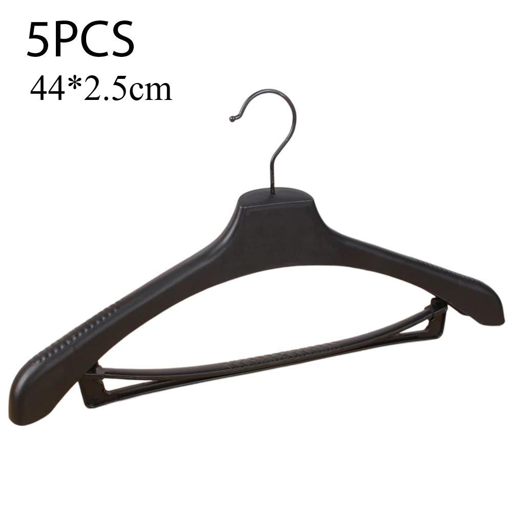 5Pcs Wide Shoulder Plastic Clothing Hanger,Suit Clothes Hanger Seamless Coat Drying Racks ,Wardrobe Room Storage Organizer