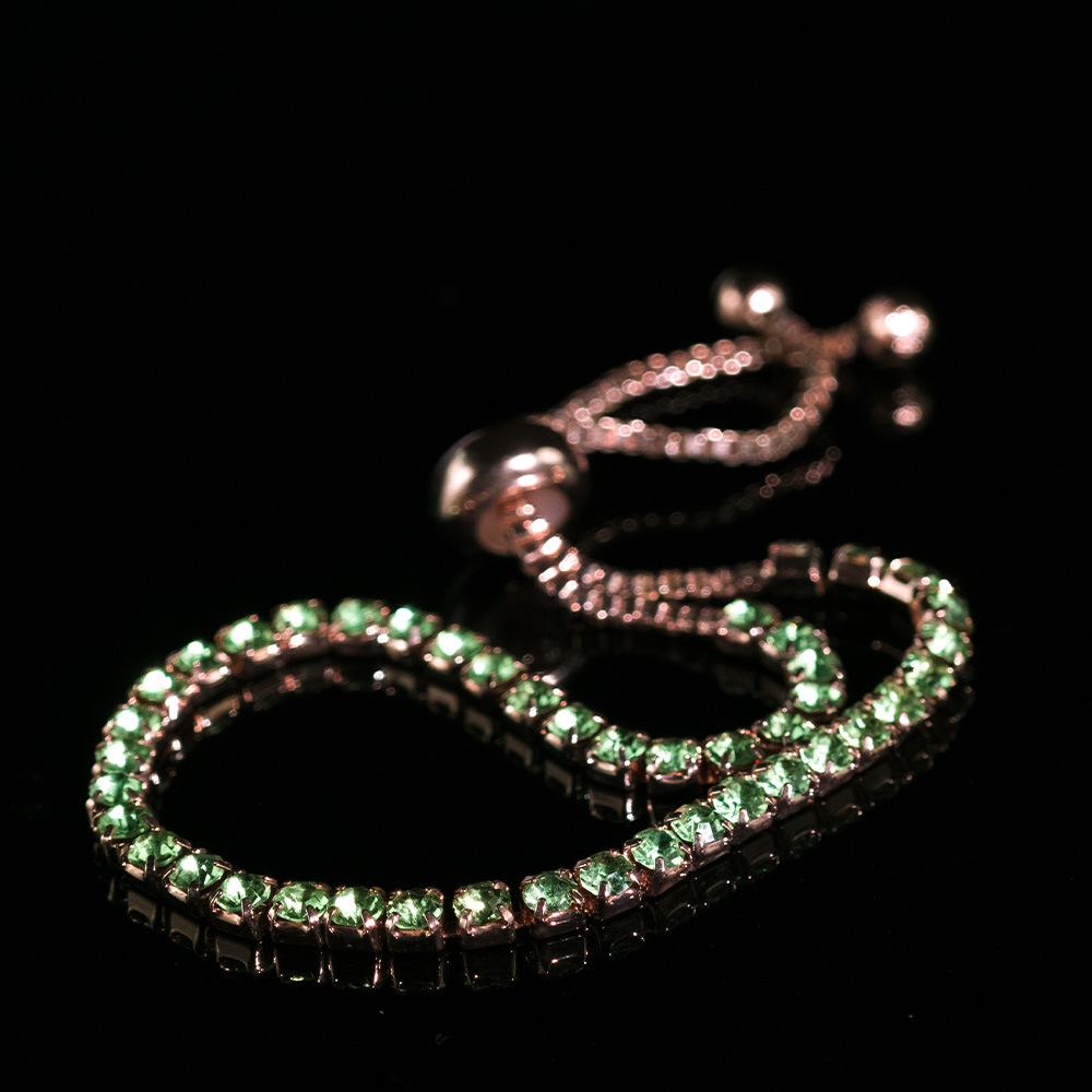 Zircon Adjustable Tennis Bracelet, Luxury Women's Jewelry with Full Diamond Design