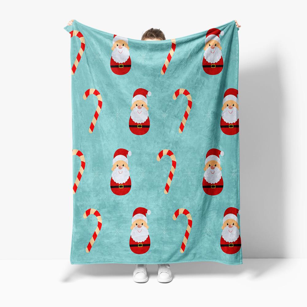 Soft Fluffy Throw Blanket Cozy Warm Sherpa Fleece Blanket Gift Home Decor Christmas Pattern Cute Holiday Gift Lightweight Plush