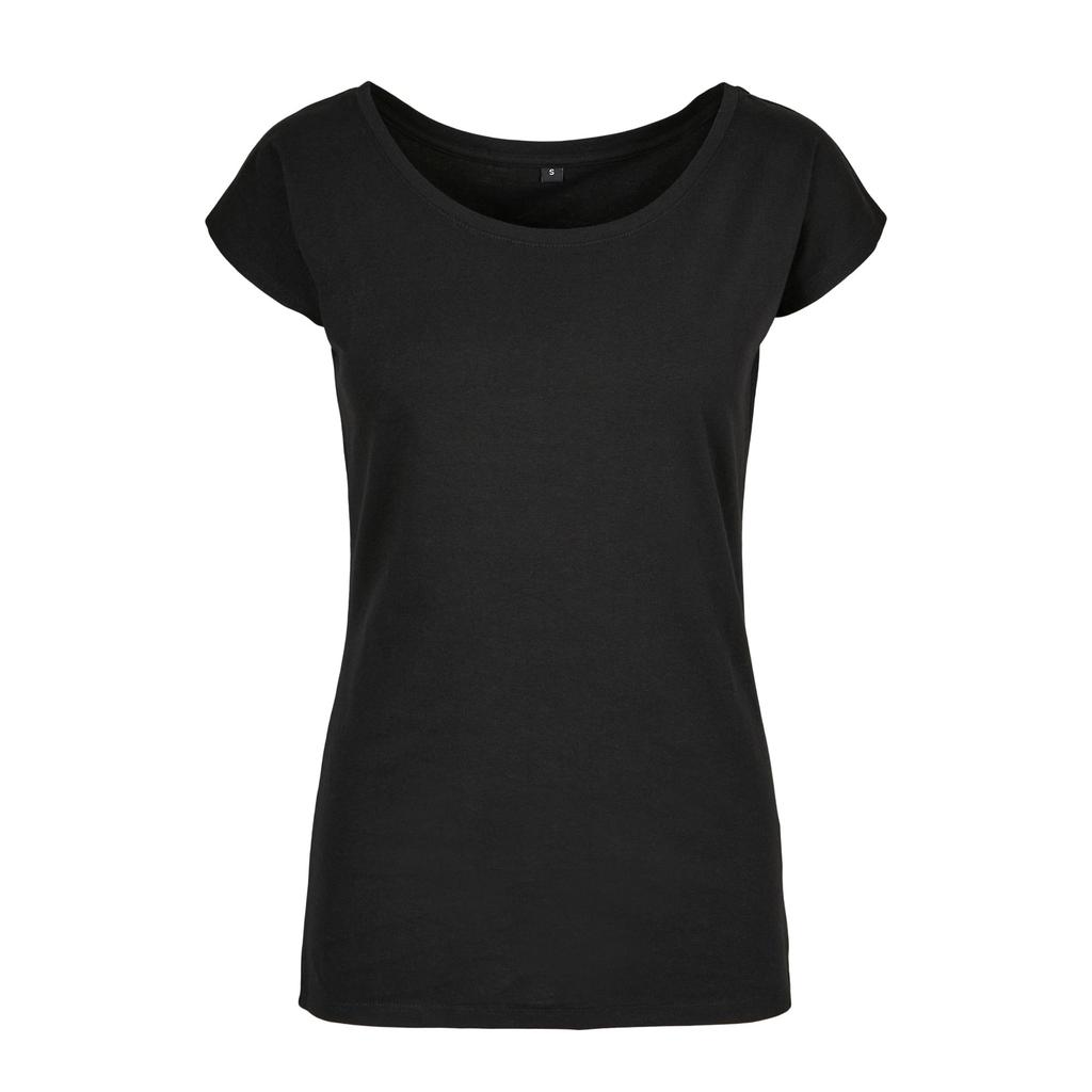 Build Your Brand Womens/Ladies Wide Neck T-Shirt