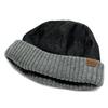 Ruben DENIM RIB ROLL WATCH Denim Rib Roll Watch Roll Cap Rib Knit Cap Short Watch Free Size Black Fleece-Lined Fisherman's