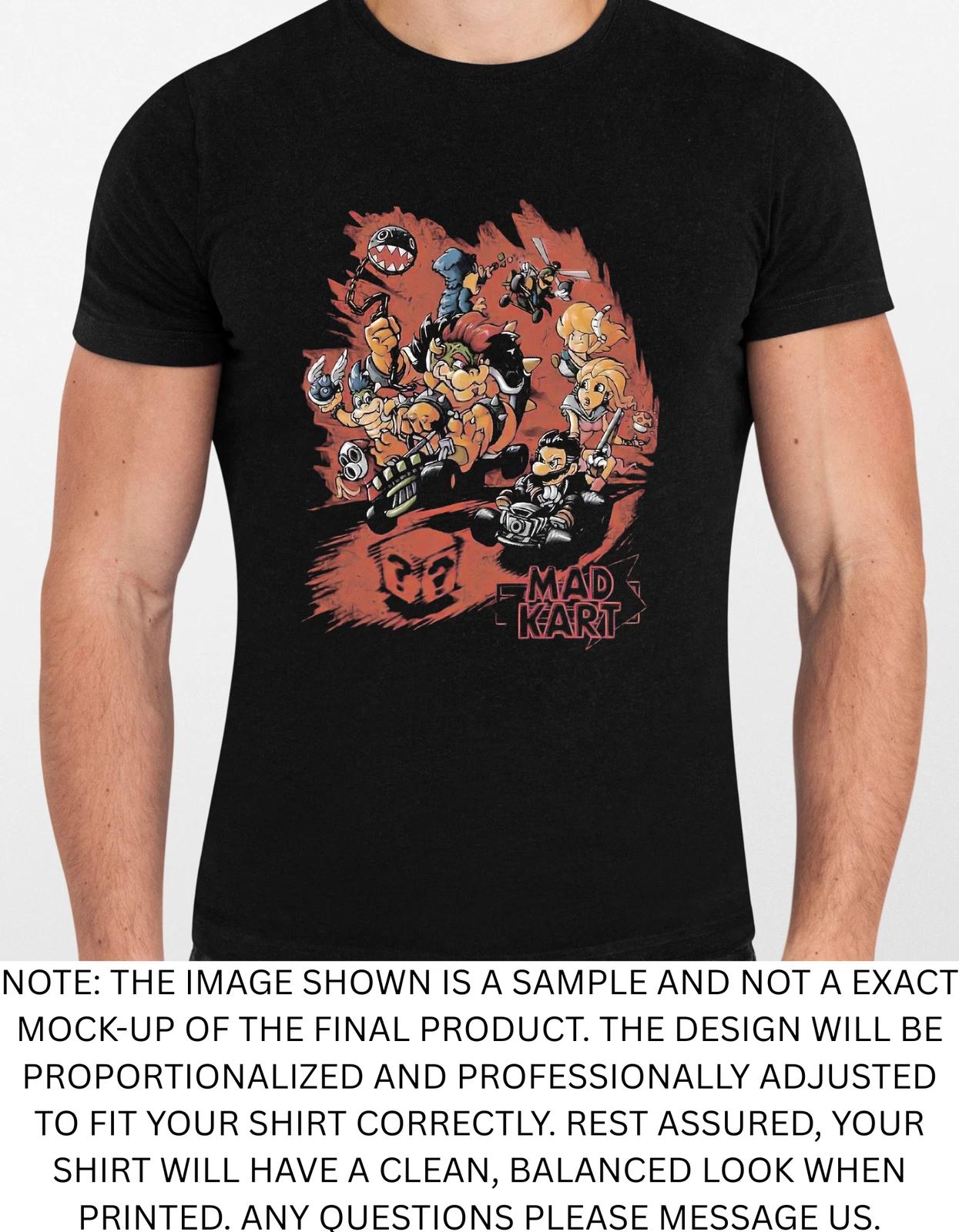 Men s and Women s T-shirts Mad Max Vs Mario Kart Graphic M