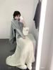 Solid Color Knitted Fishtail Skirt: Women's High-Waisted Slim A-line, Mid-Length for Autumn/Winter 2025