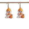 Cartoon Halloween Themed Ghost Milk Tea Pumpkin Pattern Women Acrylic Earrings