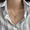 Simple Thick Water Drop Chain Necklace For Women Jewelry Gift Silver Color Hollow Choker Unisex Men Daily Party Classic Accessories