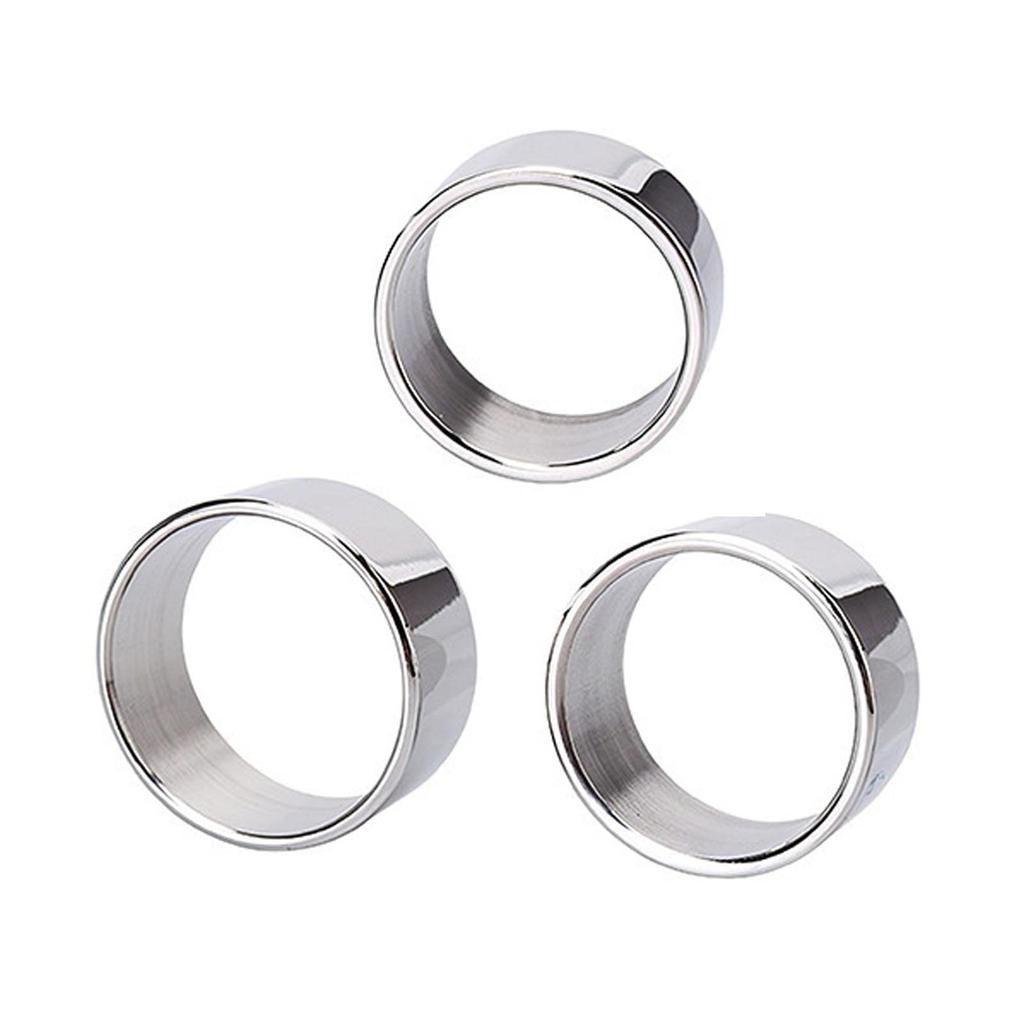 Cock Ring Penis Ring Glance Ring Stainless Steel Ring Adult Ring Adult Goods Waterproof Durable Set of 3 Men's Men's D-001