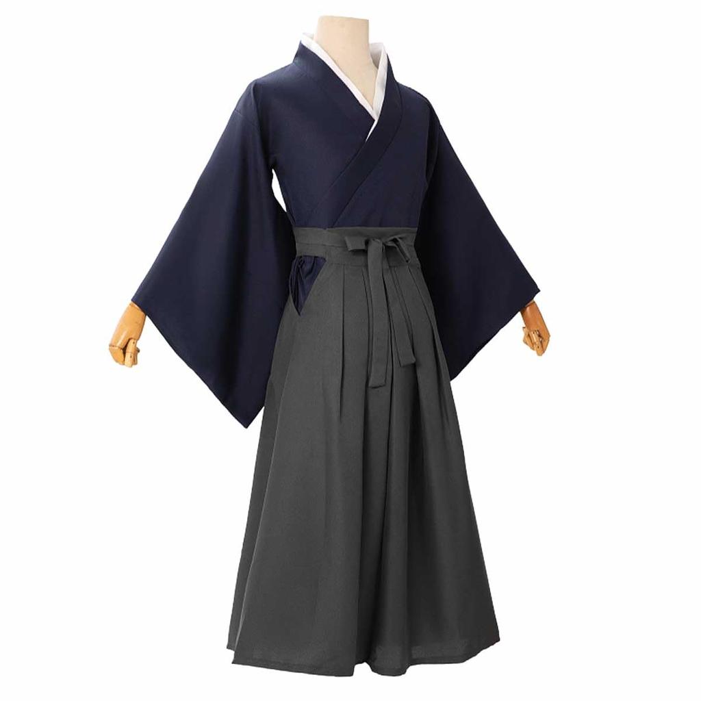 Samurai Cosplay Kimono Costume with Samurai Kenshin Costume [monoii] Hakama,