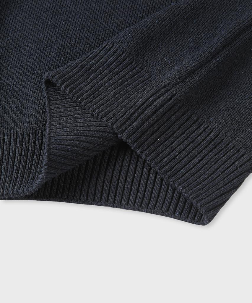 PANICALE Navy Wool Blend Pocket Sweater
