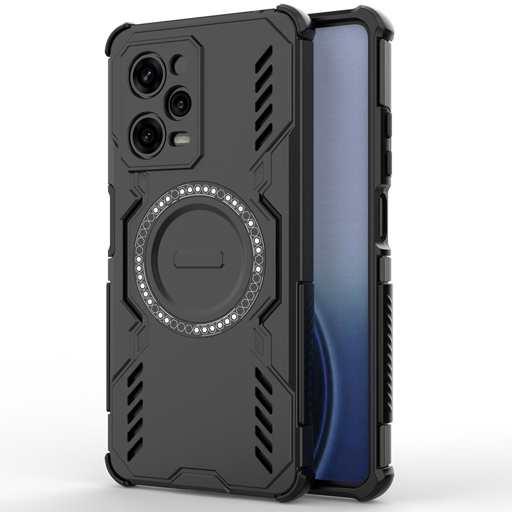For Xiaomi Redmi Note 12 Pro 5G Magnetic Case Butterfly Armor Hollow Heat Dissipation PC+TPU Phone Cover