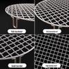 ZISIZ Round BBQ Grill Net with Legs