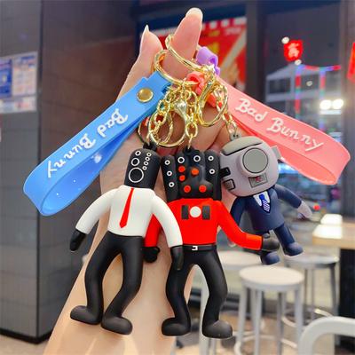 Toilet Person, Monitor Person, Three-dimensional Doll, Cartoon Car Keychain, Night Stall, Gift Pendant.