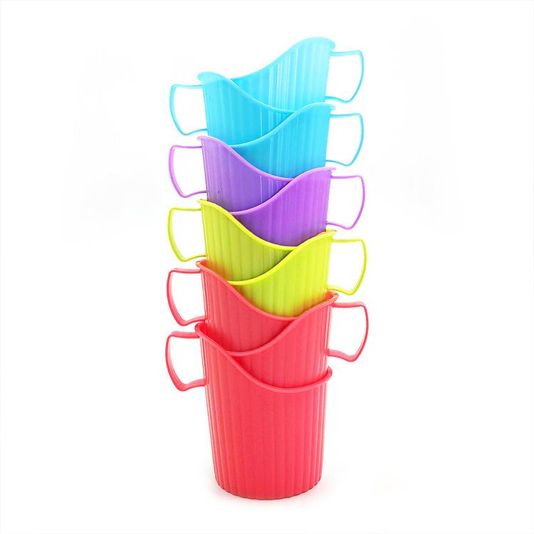 Disposable cup holder, cup holder, thickened color plastic cup holder, anti-scalding hand insulation paper cup holder, paper cup holder