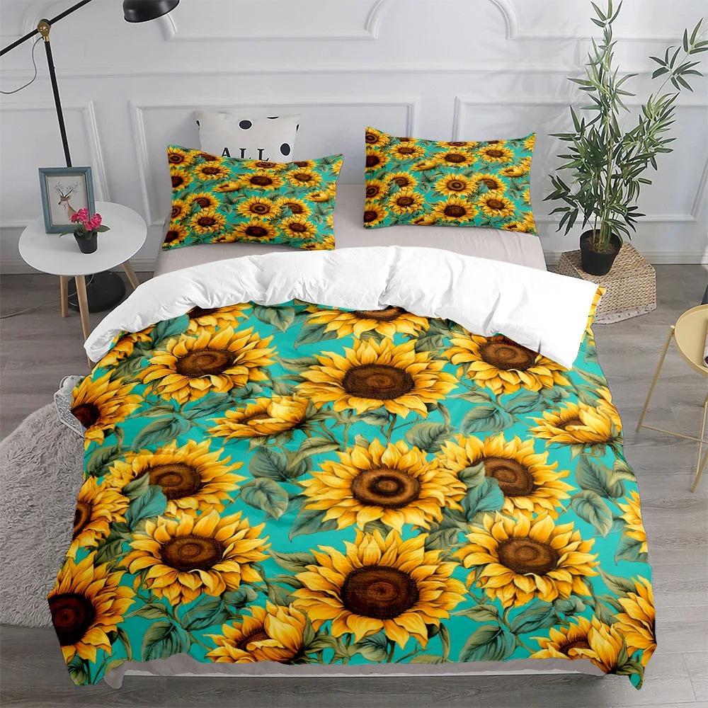 Vintage povlečení s motivem Slunečnic od Van Gogha King Queen Double Full Twin Single Size