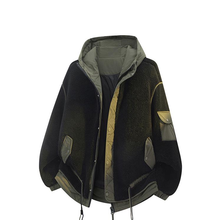Men's Lambswool Cotton Winter Coat: Plus Velvet, Thickened, Plus Size, Youth Workwear Fleece Outerwear