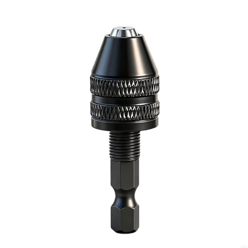   Metal 3 Jaw Chuck Hexagonal Shank Suitable for Pneumatic Drills Craftsmen DIY Applications Quick Tool Less Installation
