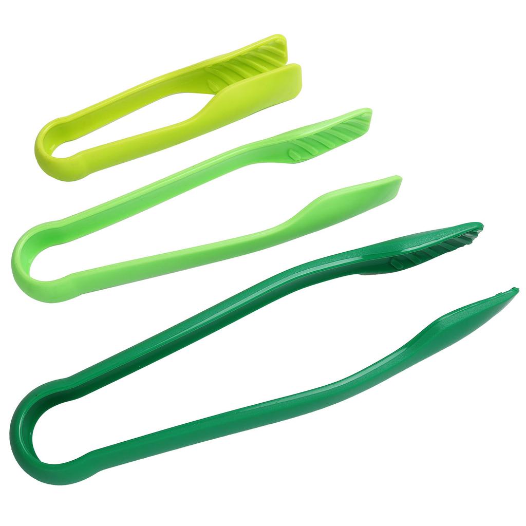 3 stk/sett Kjøkkentang Grønnsaksklype Matkvalitet PP-plast Matklype for Grill Salatskåling