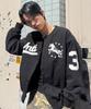 Untitled Seoul Unicorn Varsity Emblem Sweat Jacket Black