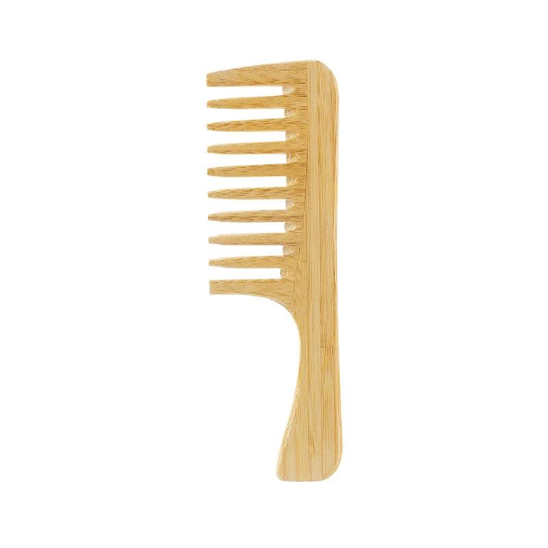 Natural Bamboo Wooden Hair Combs Anti-Static Afro Fork Comb Wide Tooth Combs Rat Tail Hair Brush Women Barber Styling Tools