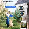 4G Solar Dual-Lens 360° Panoramic HD Night Vision Wireless WiFi Camera