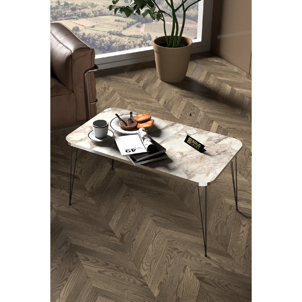 Coffee Table Kr Black Wire Leg Silver Walnut