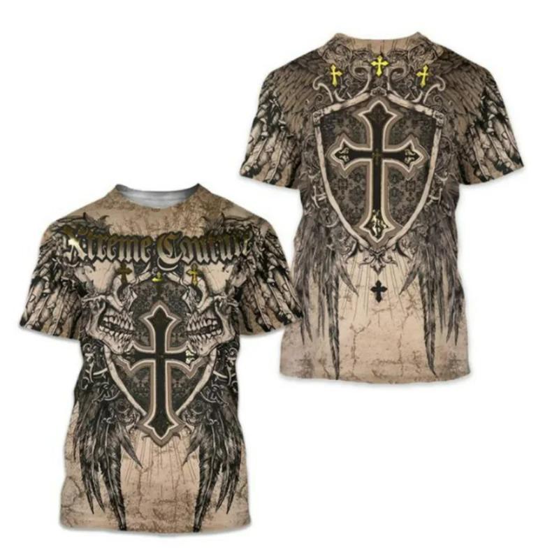 

Мужская футболка Archaic By Affliction Colisson с 3D-графическим принтом, футболка с коротким рукавом, уличная одежда для активного отдыха, свободная одежда, топ XXS
