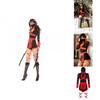 Stylish Women Ninja Cosplay Jumpsuit For Halloween Costume And Party Wear