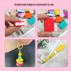 Book-Shaped Silicone Beads Keychain DIY Accessories