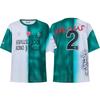 Blue White Striped Jersey Short-sleeved Mesh Tee Fashion New Letter Pattern Eagle Print T-shirts
