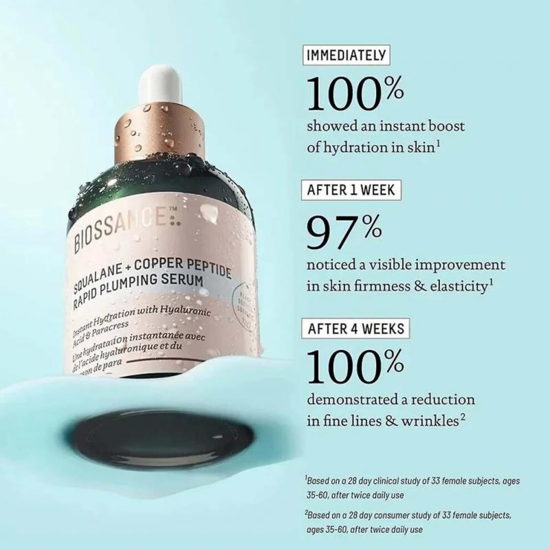 Bakır Peptitli Nemlendirici Serum İnce Çizgiler Kırışıklık Karşıtı Beyazlatıcı Serum Yüz Çizgileri İçin Leke Giderici